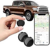 Votlik 2 Pack Mini GPS Car Trackers for Apple Find My - No Monthly Fee, Real-Time Global Tracking, iOS Only Hidden Locator with Alarm