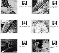 Vista 5 de Juego de tubos y neumáticos de repuesto de 16" para la parte trasera y 12.5" (2+1) para la parte delantera Compatible con neumáticos de carriola