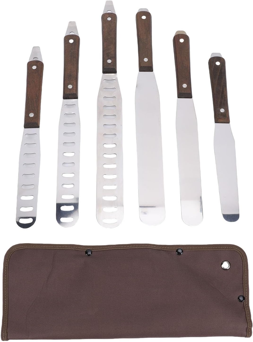 Garosa Straight Icing Spatula, Stainless Steel with Wooden Handle for Cake Decorating Baking Spreading Desserts Pastries Cookies