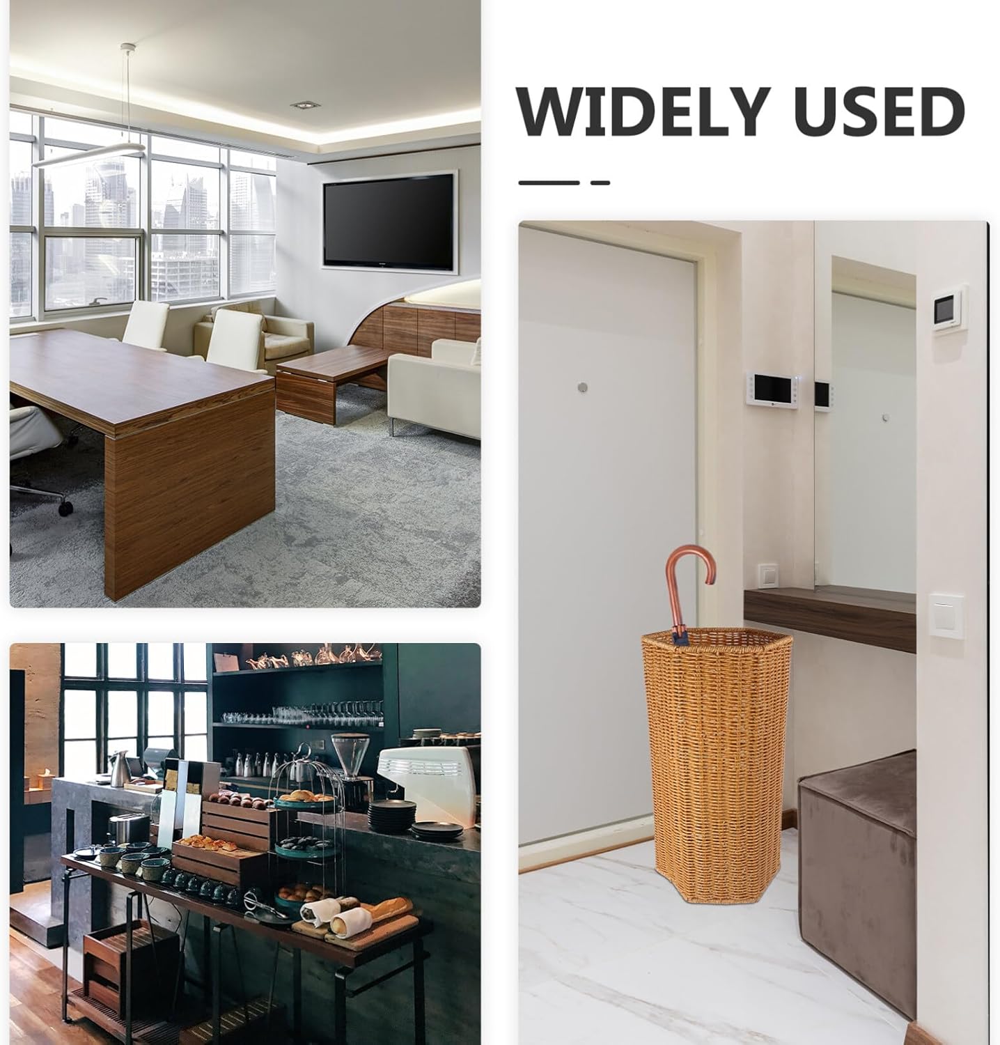 Amosfun Elegant Plastic Umbrella Holder Yoga Mat Storage Basket for Home Office Entryway