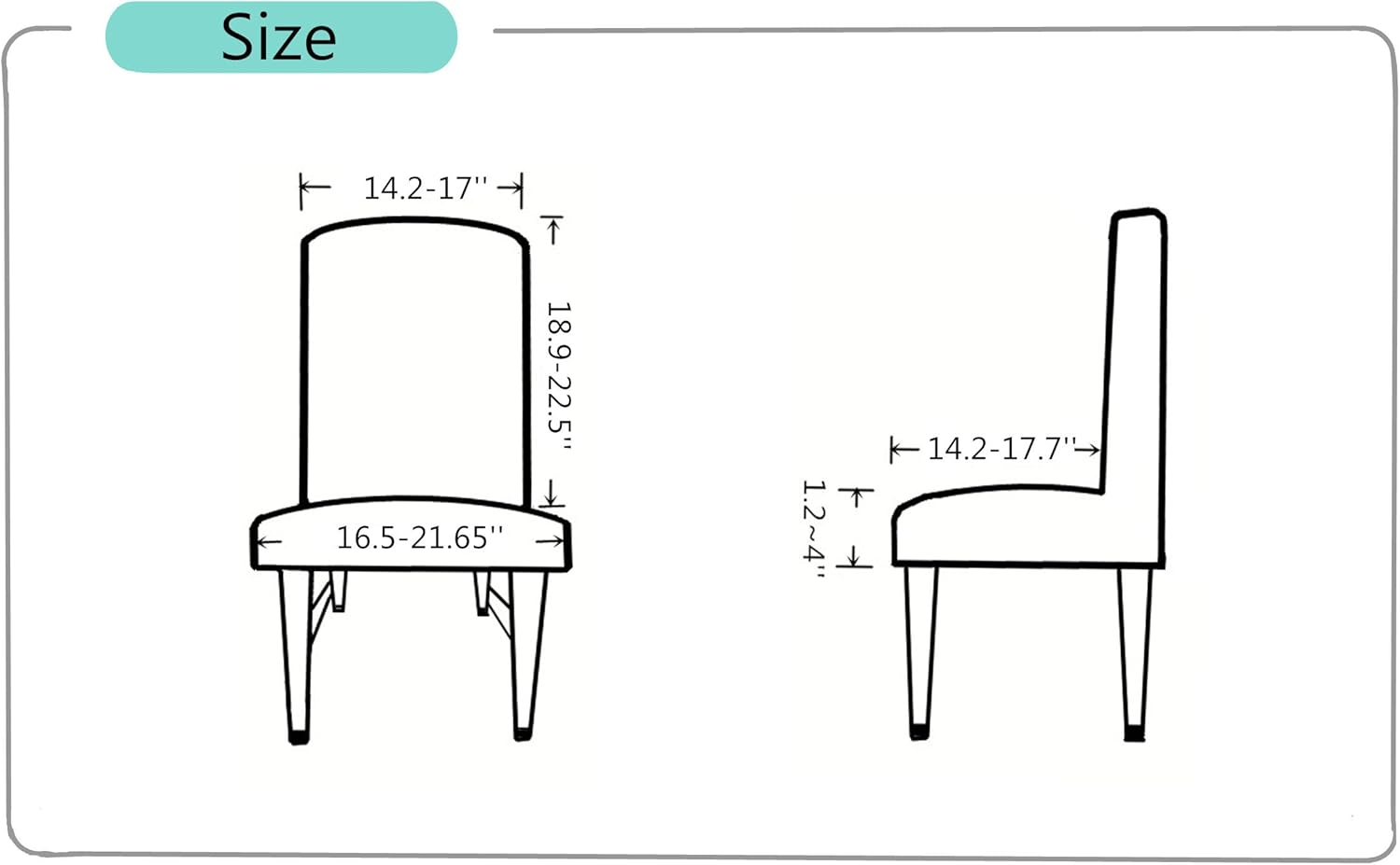 Embossed Colourful Polyester Dining Chair Covers (2, Green)