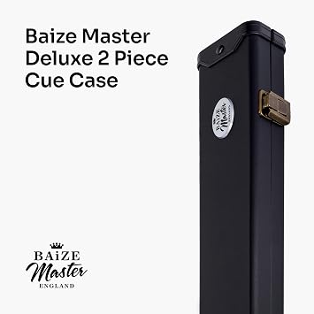 Plain Black Deluxe 2 Piece Snooker & Pool Cue Case