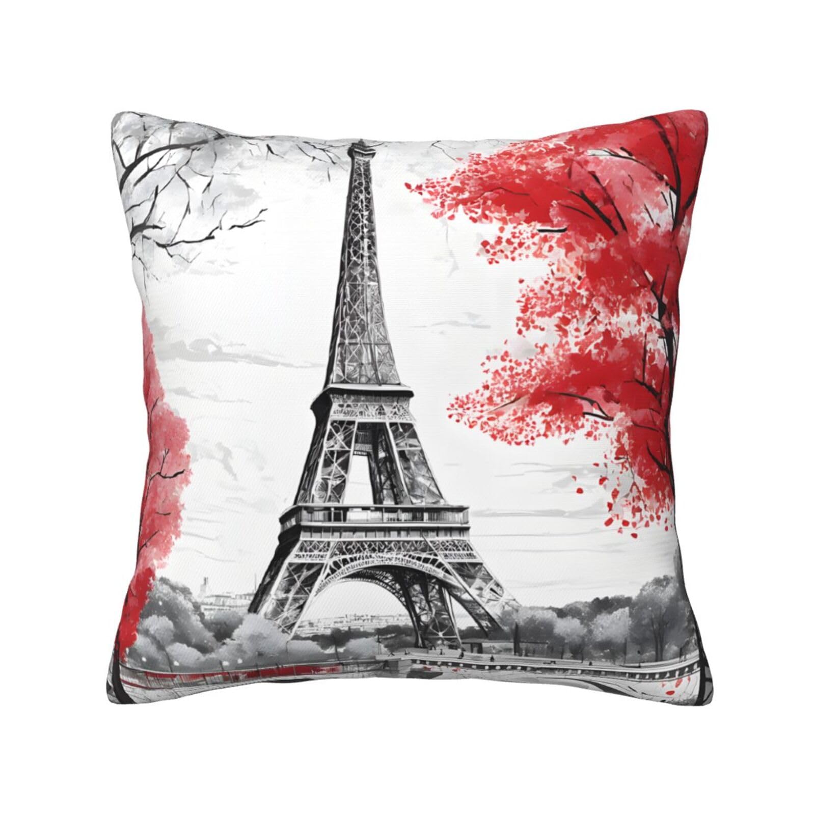 LHFIOHIRG (Paris) Decorative Throw Pillow Covers Double-Sided Printed Cushion Covers for Sofa, Couch, Bed, and Home Decor 30 x 30cm