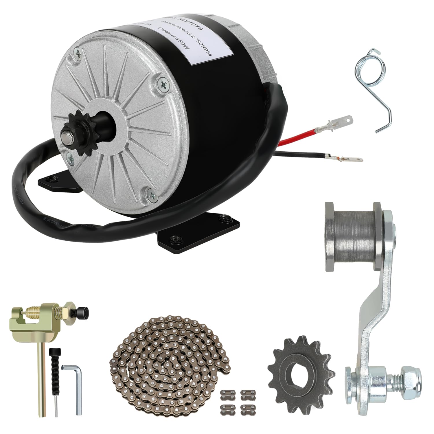 EOPOAYI 24V Electric Motor & Drive Chain Kit Replacement for Razor E300 E300S E325 Electric Scooter, 350W 2750RPM High Torque DC Motor with Chain Tensioner & Chain Breaker Drive Speed Upgrade Kit