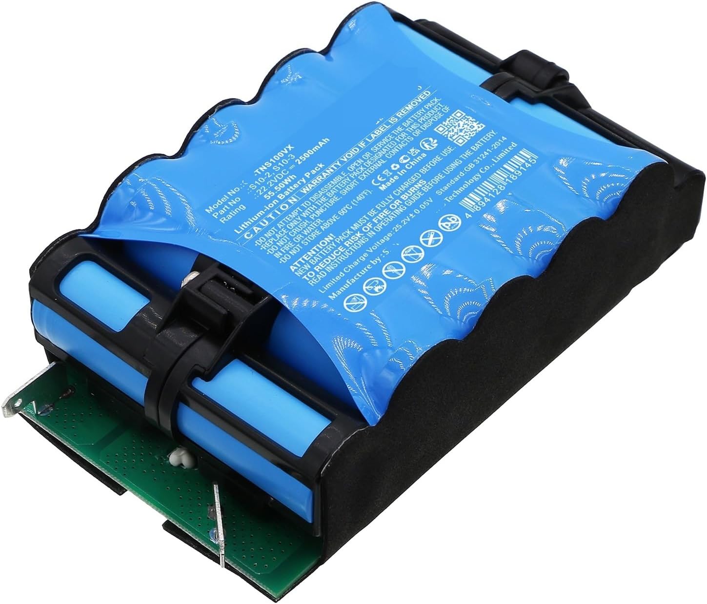 Replacement Battery Pack, Compatible for Tineco Floor One S10, Floor One S10-01, Floor One S10-03 S10-2, S10-3 Vacuum 2500mAh / 55.50Wh