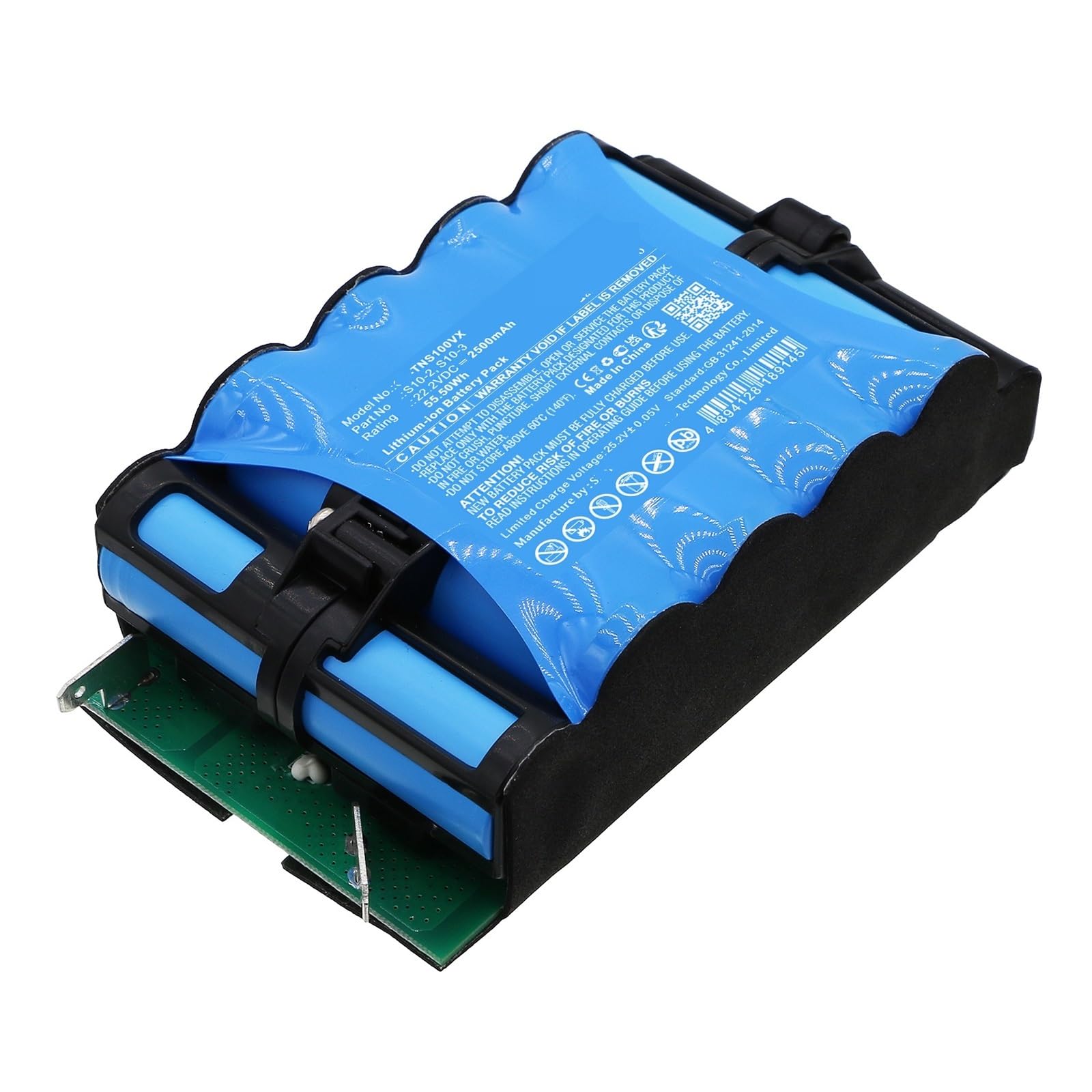 Paquete de batería de Repuesto, Compatible con aspiradora Tineco Floor One S10, Floor One S10-01, Floor One S10-03 S10-2, S10-3 2500mAh / 55,50Wh