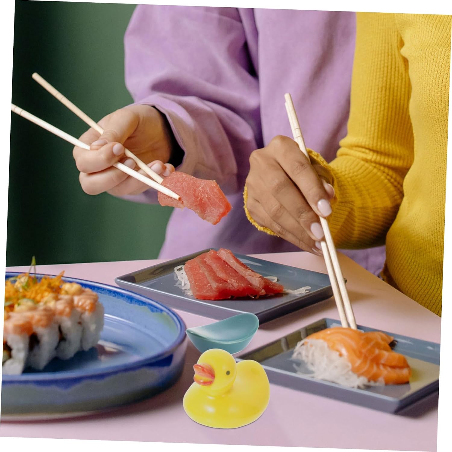 Ceramic Duck Chopstick Rest Set 6pcs Large 19 * 13 * 8cm Small 4.5 * 3.8 * 3.7cm Creative Table Decor for Home Stylish Chopstick Holders for Kitchen Utensils