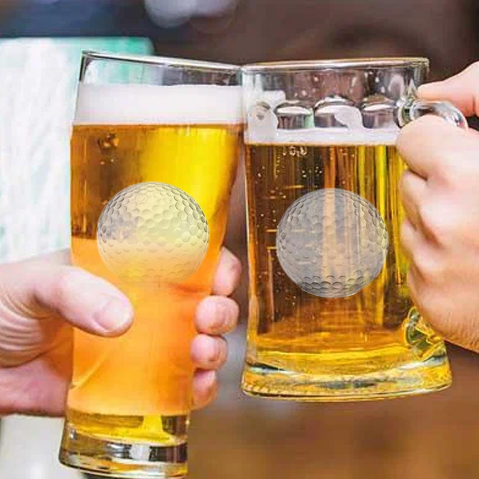 Golfball-Eiswürfelform Aus Silikon – Macht 6 Runde Eisbälle, Inkl. Trichter, Für Cocktails & Whisky
