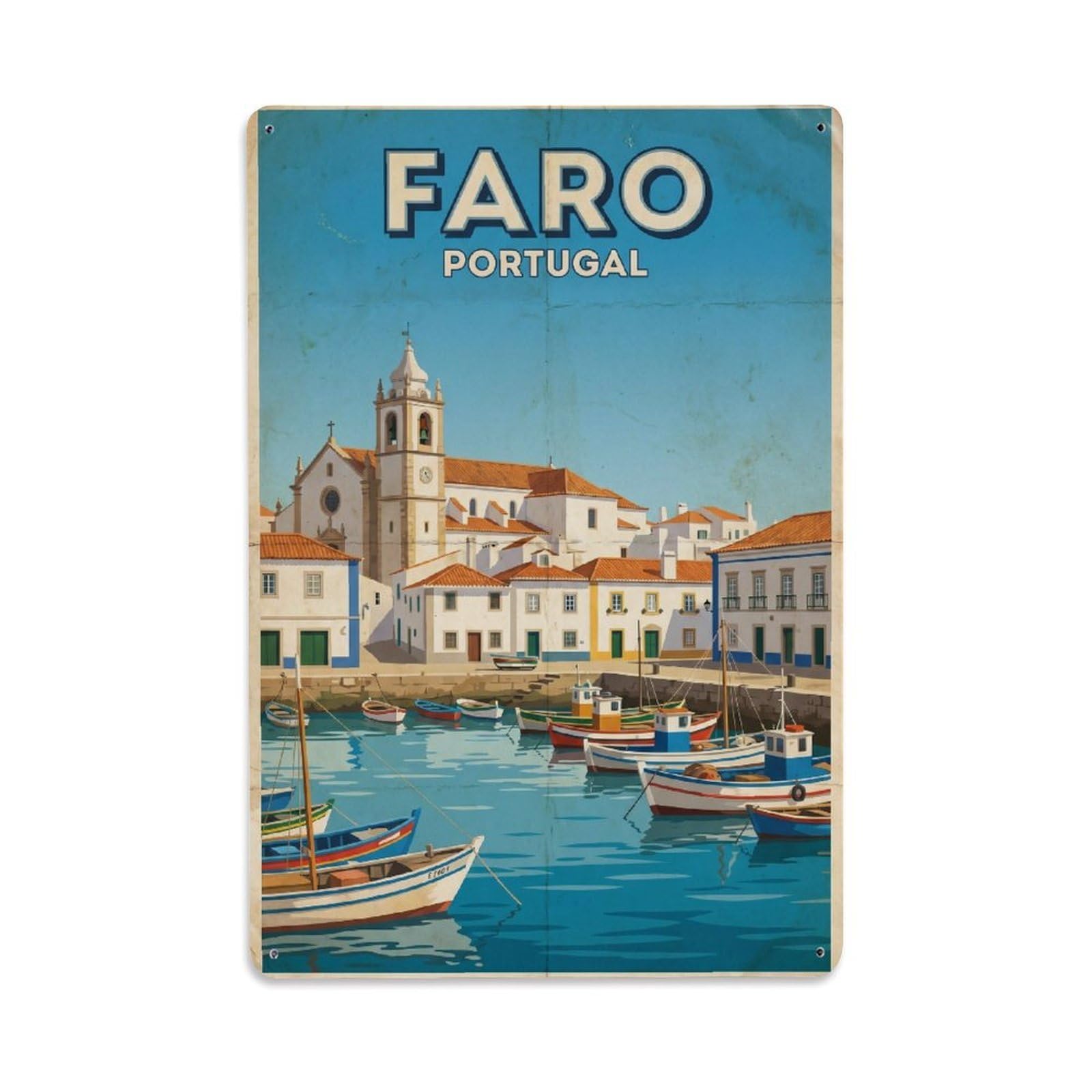 Portugal Faro Travel Retro Metal Tin Sign