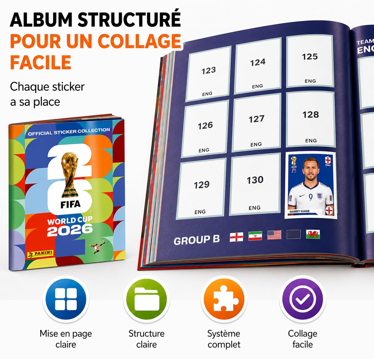 TK Gruppe Timo Klingler Panini Coupe du monde 2026 XXL Set - Album et autocollants - Plan de jeu, album d'autocollants - À collectionner - Coupe du monde de football 2026 (album de collection)