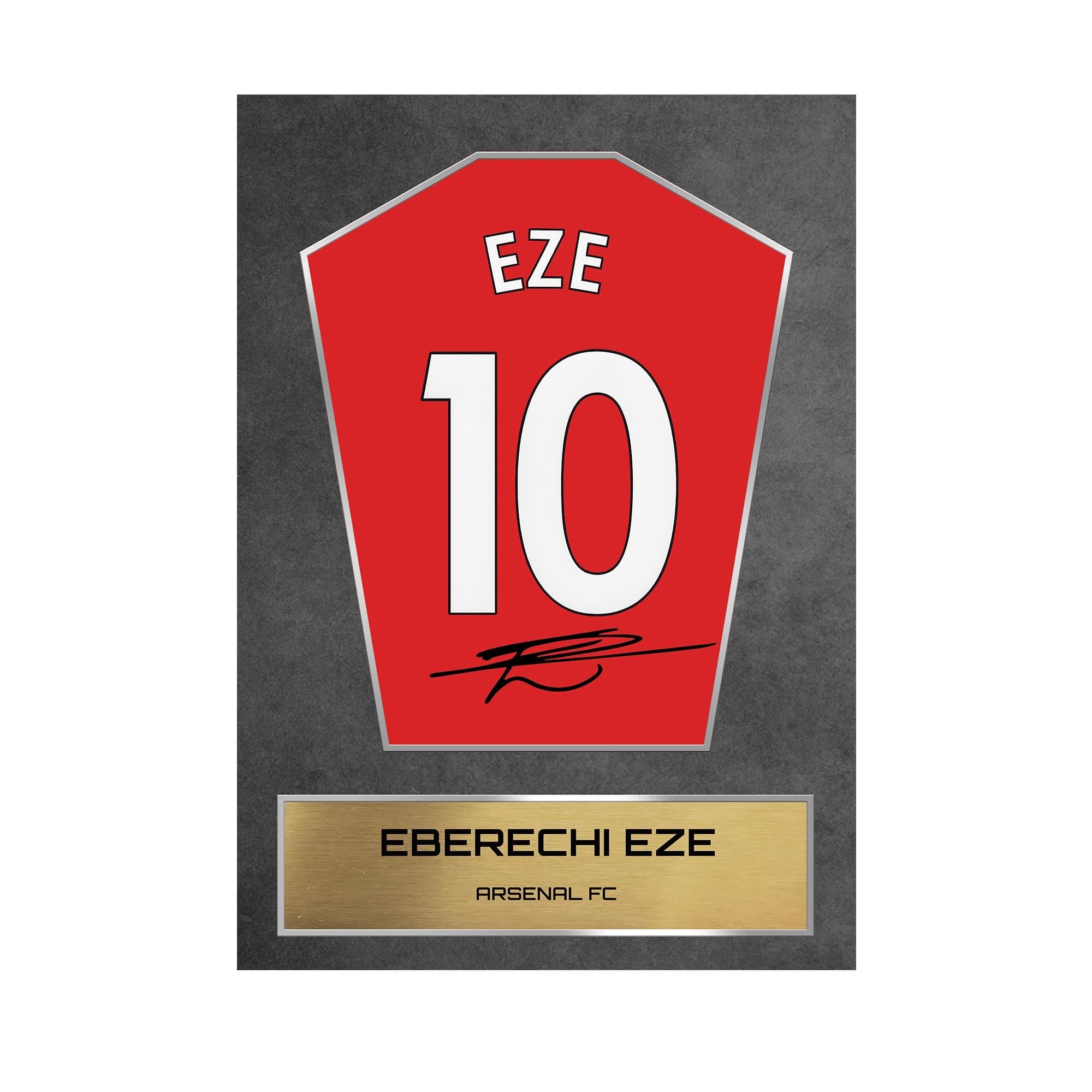 Eze Arsenal Shirt Display Framed - Autograph Print Football Memorabilia A3 Unframed