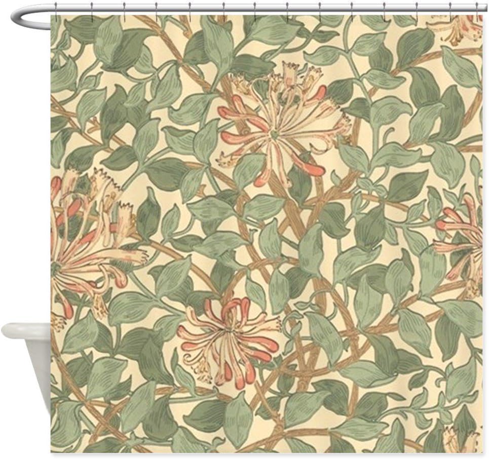 CHATAE William Morris Honeysuckle Shower Curtain - Standard White