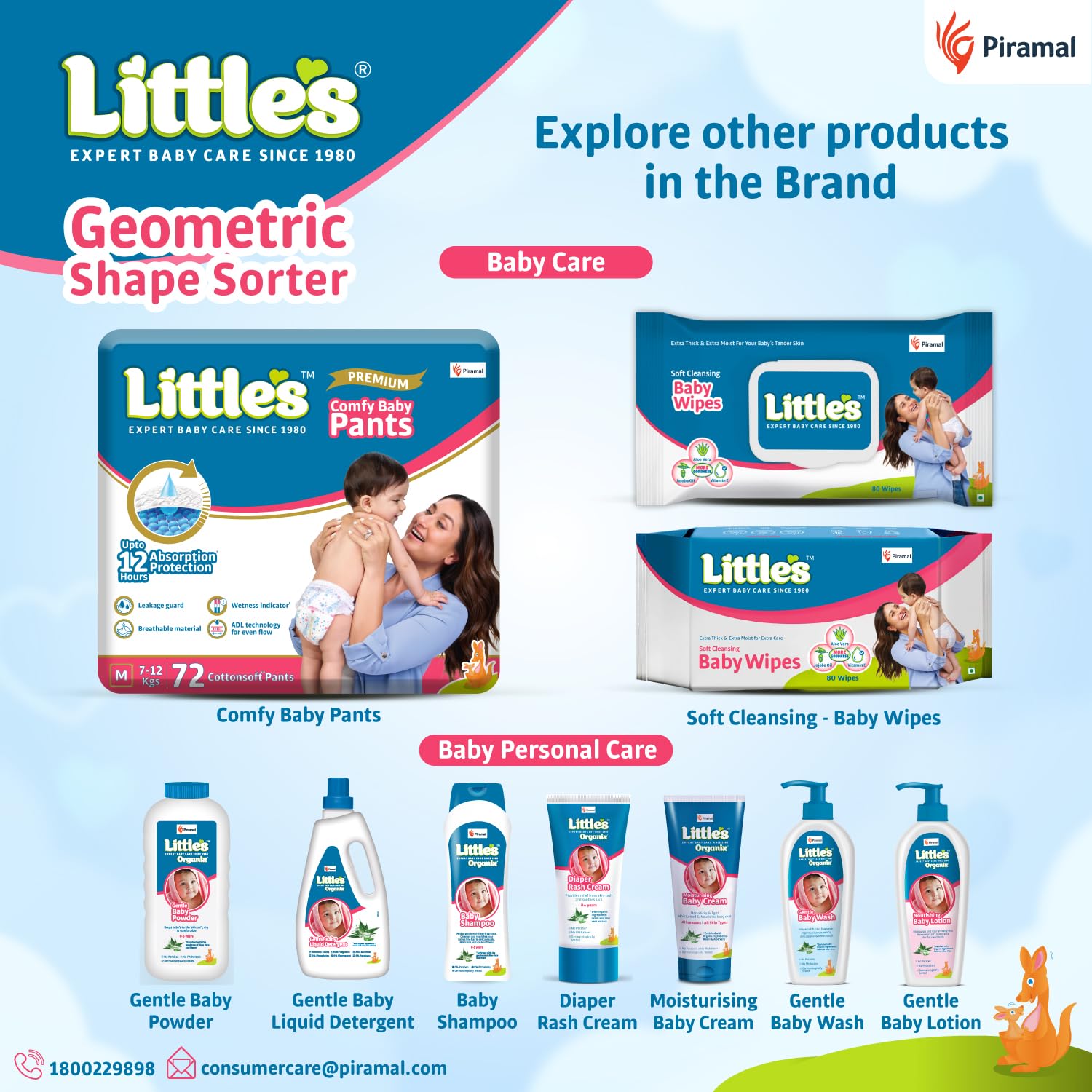 Little's Geometric Shape Sorter | 25 Pieces with 5 Shapes & Colors | Enhances Sensory Development - Image 6 thumbnail