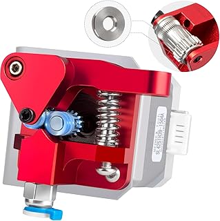 Redrex Dual Gear Ender 3 Extruder with Two Washers Metal Drive Feeder Upgrade Kit Compatible with Creality Ender 3 V2 Pro,Ender 3 Neo Series,CR10 3D Printer TPU Filament Supported(Motor Shaft>21.5mm)