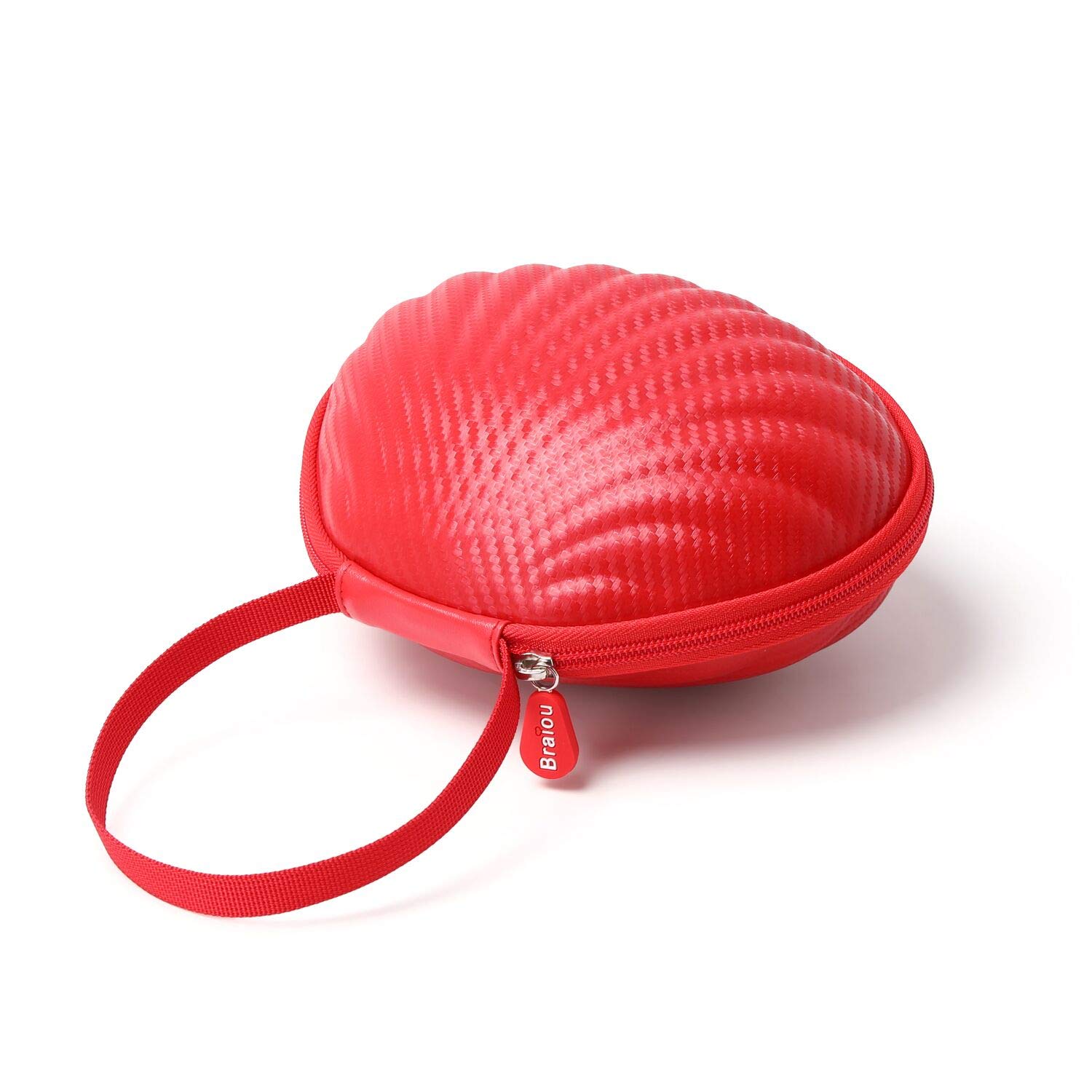 BraiouHard Shell Travel Case for Self Adhesive Silicone Bra - Portable Underwear Bra Organizer Storage Bag (Red, S)