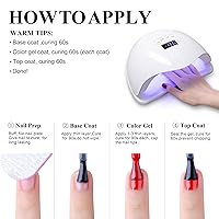 Vista 6 de Imtiti Esmalte de uñas de gel, 1 unidad de 0.5 onzas líquidas, esmalte de uñas de gel rosa transparente colorido con purpurina, esmalte de uñas