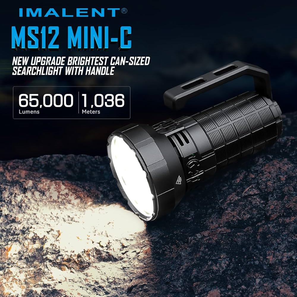【新品 充電チェックのみ】Imalent MS12 Light King ライト IMALENT MS12 Mini Tactical Flashlight 65000 Lumens, with 12
