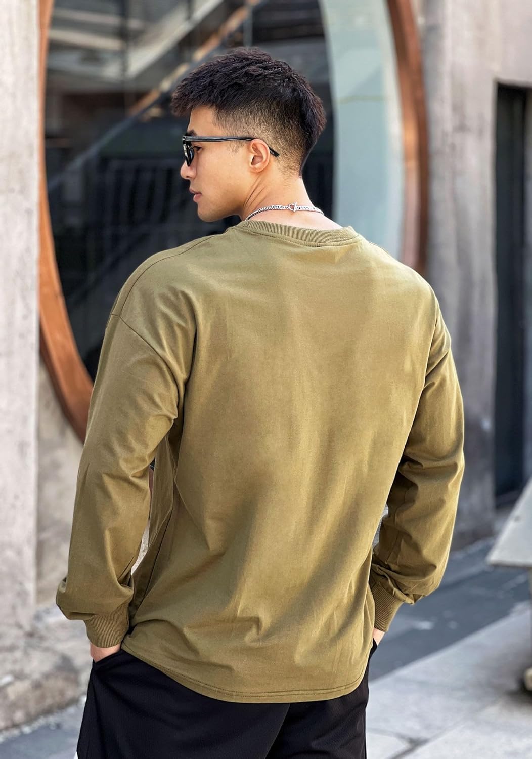 maytopia Mens Long Sleeve T-Shirt Gym Workout Shirts Muscle Athletic Tee Active Shirt - Image 3