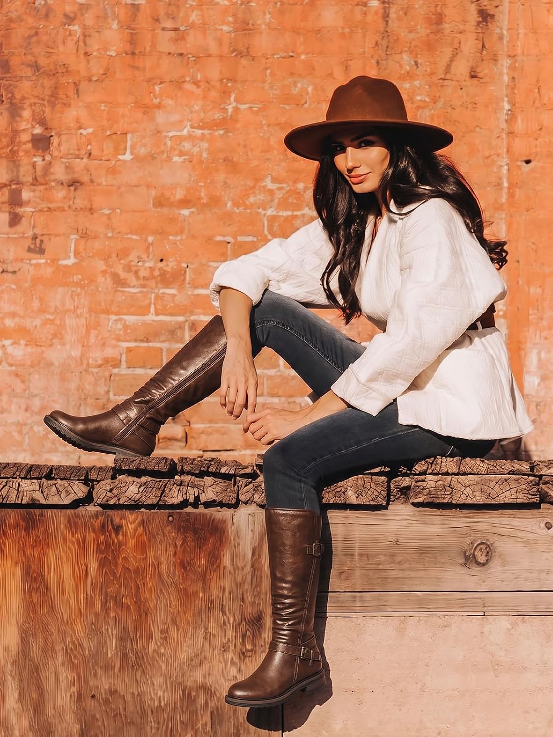 Women's Knee High Boots: Comfortable Low Heel Round Toe Tall Boots | Soft Leather, Easy Side Zipper, Wide Calf, Fall Winter Dressy Comfort Shoes, Daily Walking for All-Day, Size 6-11
