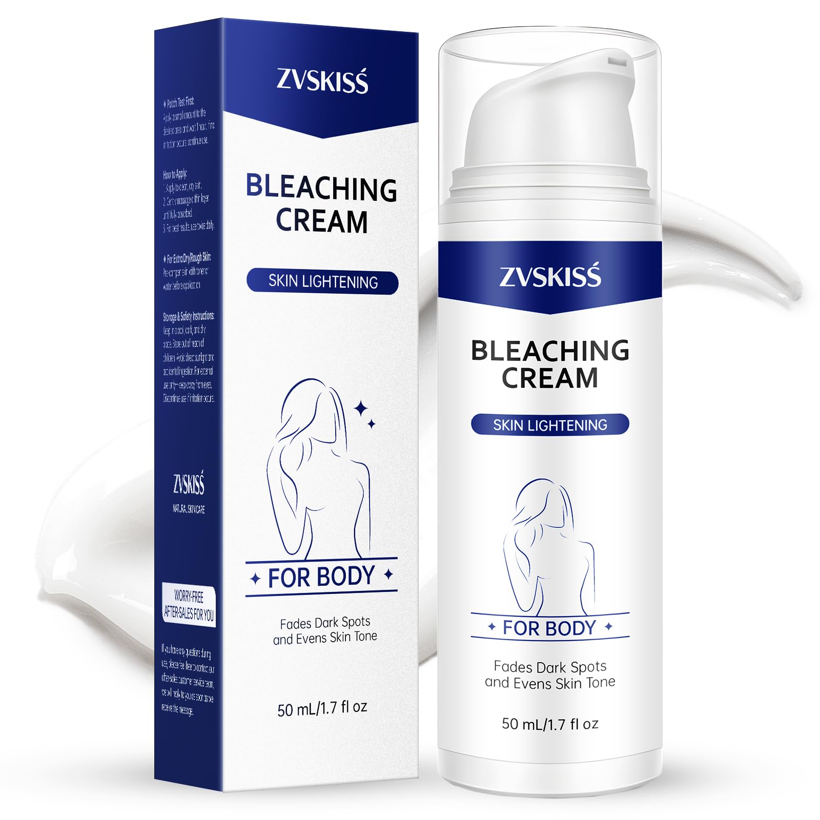 Skin Bleaching Cream - for Intimate Areas & Body, Vitamin C Dark Spot Remover for Underarms, Knees, Elbows, Inner Thighs, Bikini Line, Sensitive Skin Lightening Cream- 1.7fl oz 1.7 Fl Oz