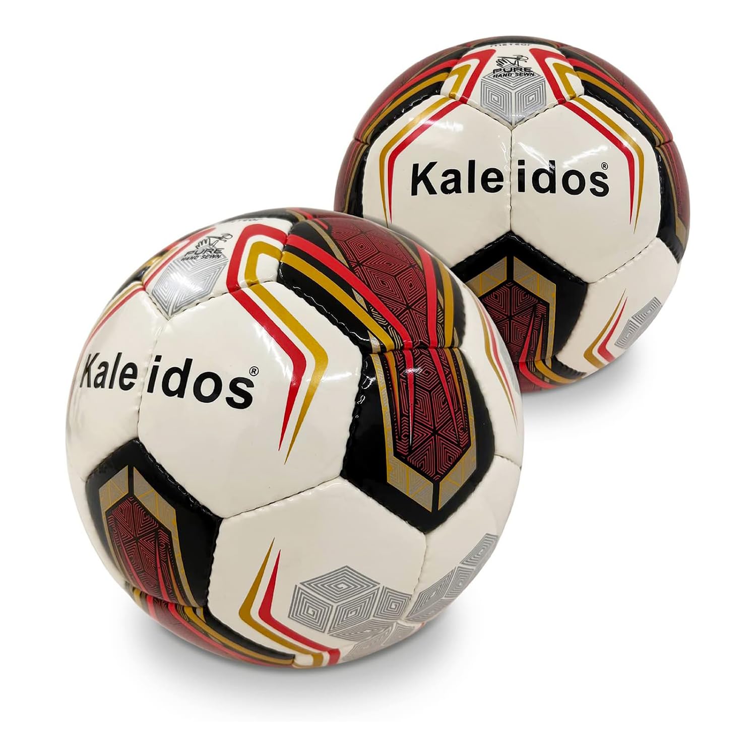 Mondo Sport - Pallone da futsal METEOR R.C. KALEIDOS - misura 4 professional - 440 g - bianco grigio oro - 13605