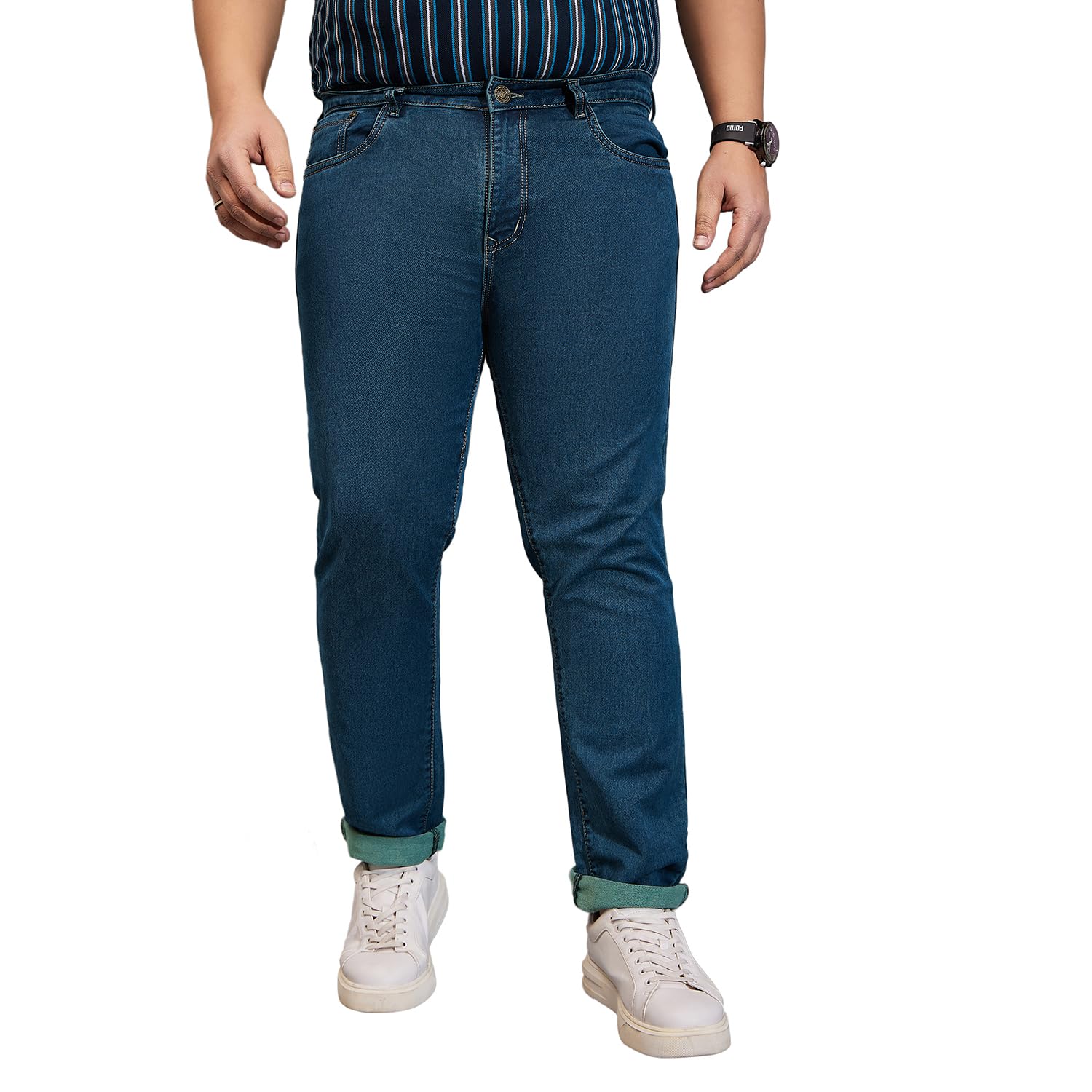 Bigbanana Big & Tall Men's Regular Fit Solid Jeans