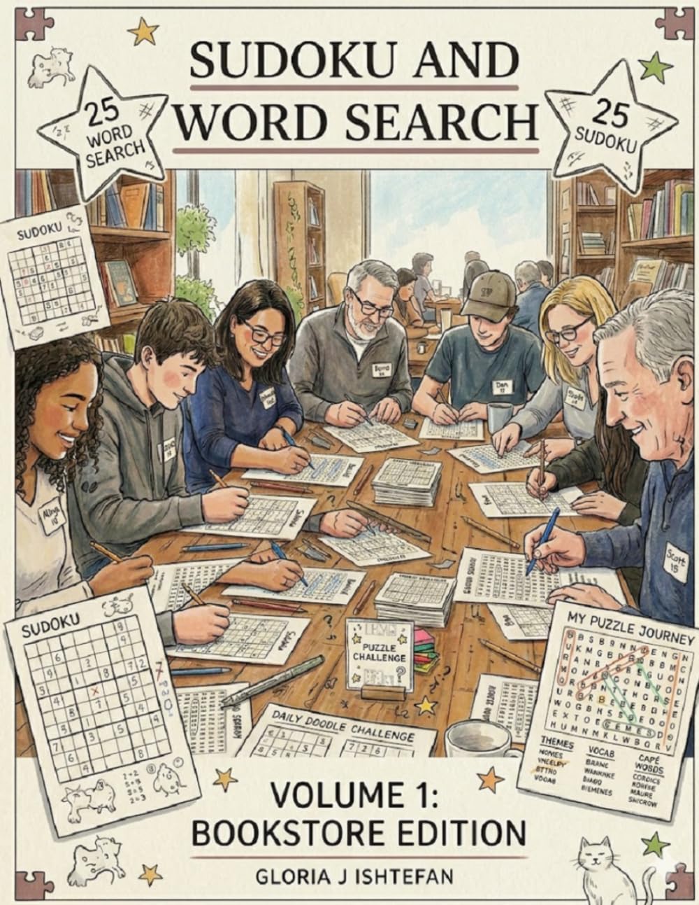 Sudoku and Word Search: Sudoku Puzzles and Word Search Challenges for Teens and Adults | Logic Games, Vocabulary Puzzles, Brain Training and Screen-Free Entertainment