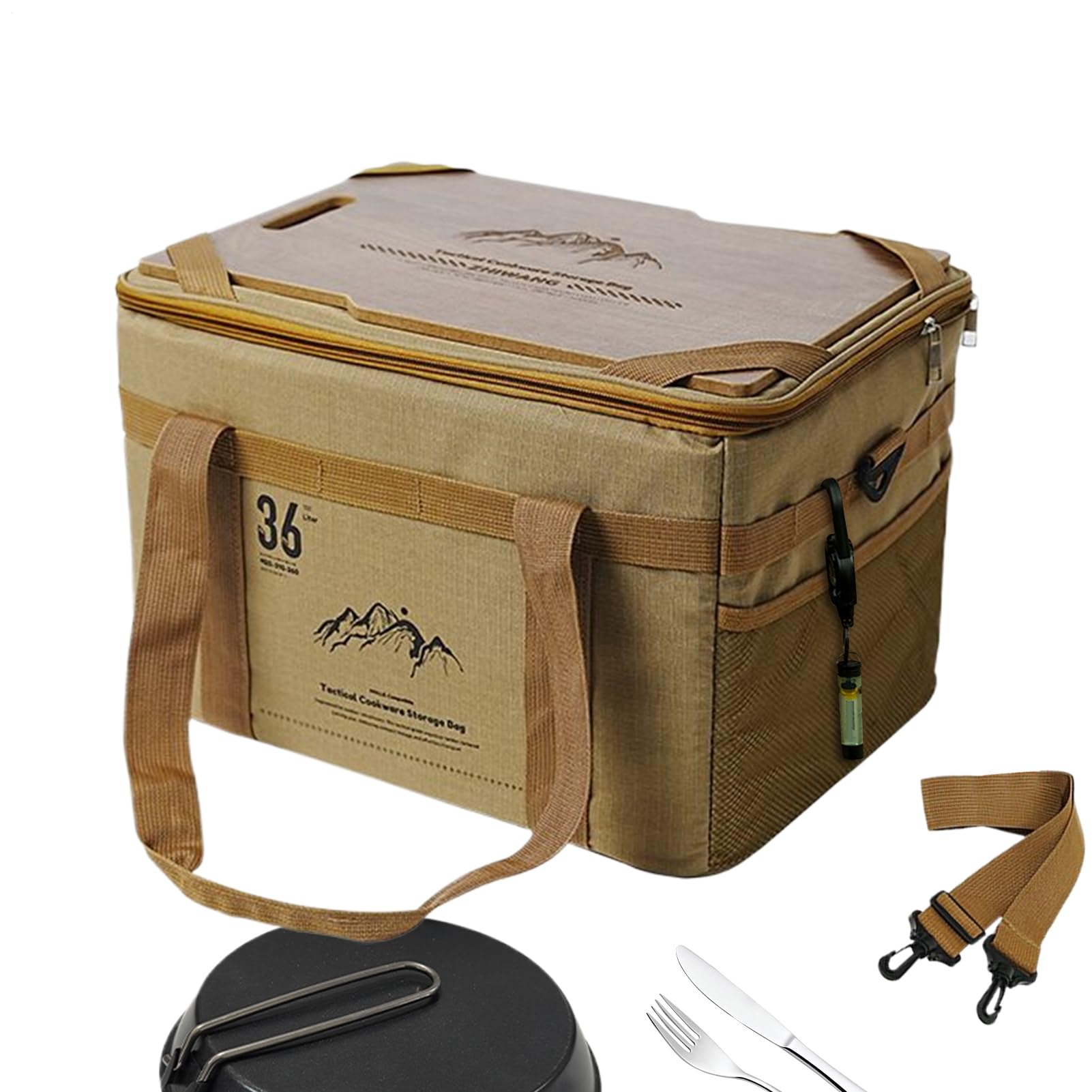 Borsa di Stoccaggio per Campeggio Organizzatore Bagagliaio per Attrezzatura | Organizzatore Multiuso per Cucina Auto Viaggio Bagno Spiaggia