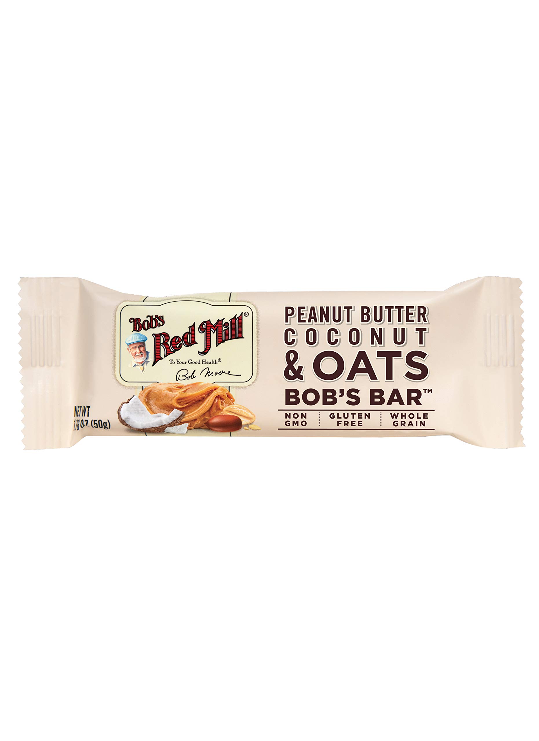 12pk Peanut Butter Coconut & Oats Bar, 12 bars (Pack of 1) - Non GMO, Gluten Free, Kosher