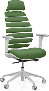 hjh OFFICE Profi Bürostuhl Ergo LINE W Drehstuhl mit ergonomisch geformter Rückenlehne inkl. Lordosenstütze, Dunkelgrün