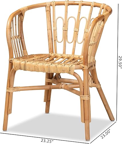 Miniatura 3 de bali & pari Silla de comedor de ratán natural moderna y contemporánea Luxio