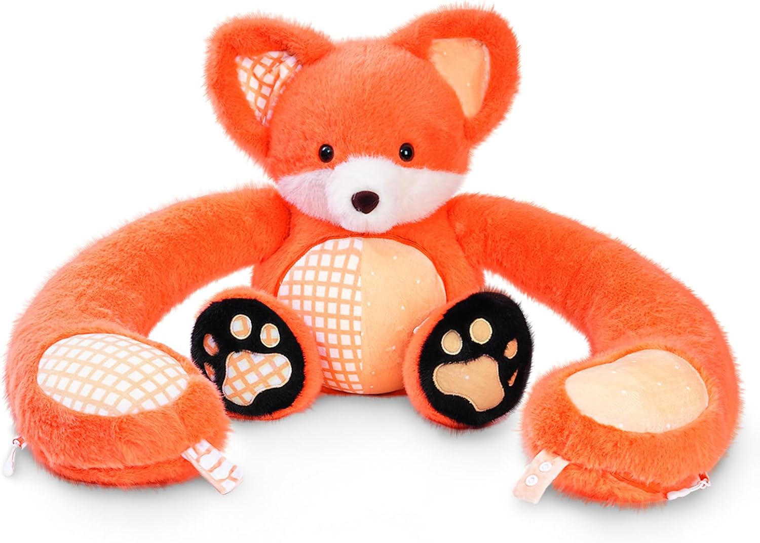 Niuniu Daddy 4LBS| Fox Heatable Weighted Stuffed Animals, Fox Microwavable Animals Lavender Scented with Heating Pads, Heated Plushies Toy with Unscented for Kids Adults Birthday Christmas Holiday Fox Medium