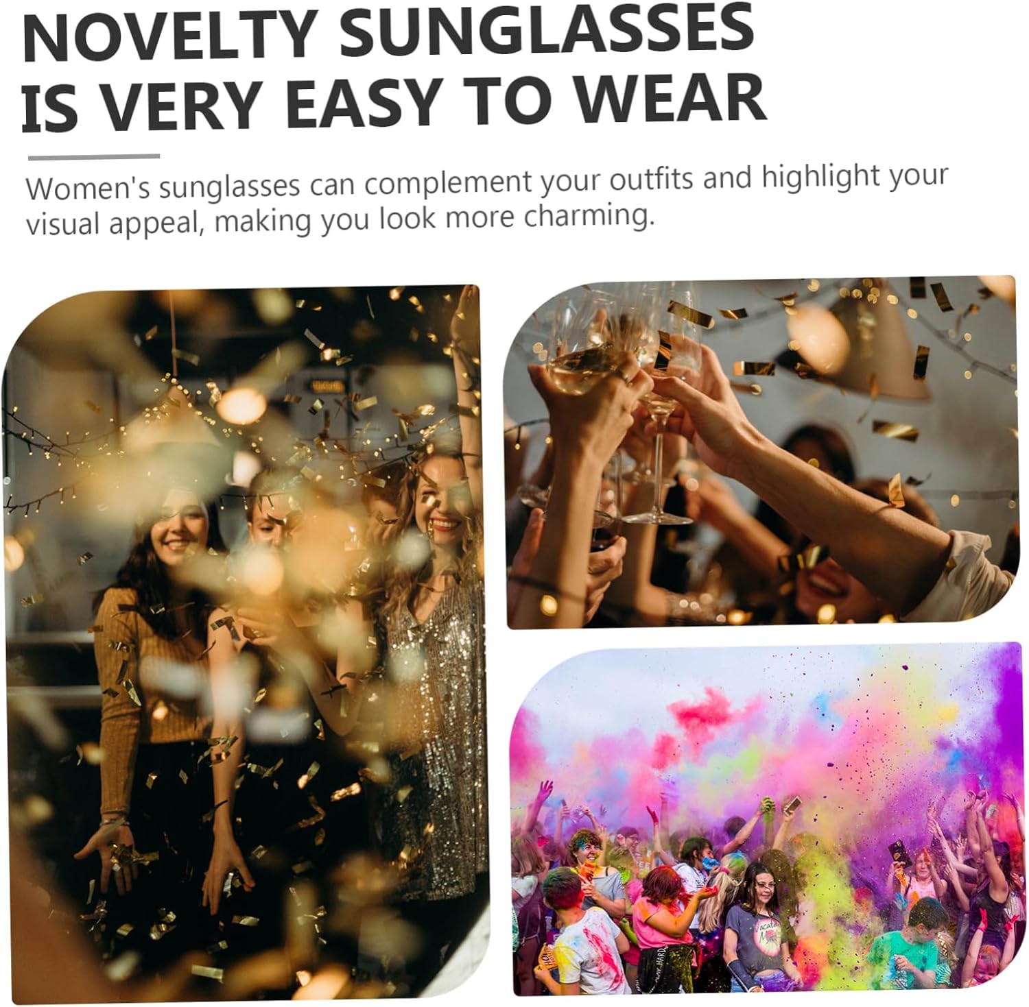 VALICLUD Leopard Plush Cat-Eye Sunglasses Lightweight Fashion Glasses for Women and Men Party Accessories Trendy Decoration for Festivals and Street Style - Image 8