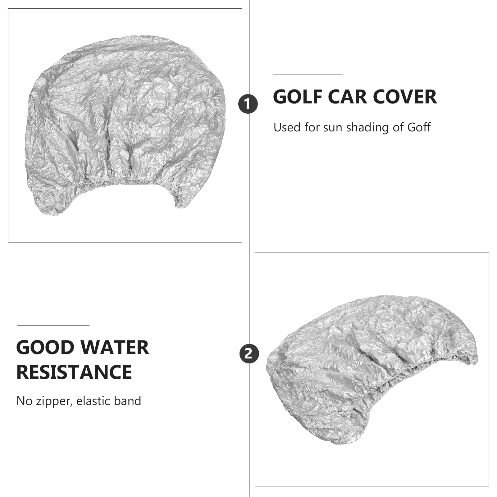 BESTYASH Robuste Abdeckung für Golfwagen aus Wasserfestem Stoff 4 seitiger Rundumschutz gegen Sonne und Regen Passend für 4 sitzer Golfwagen