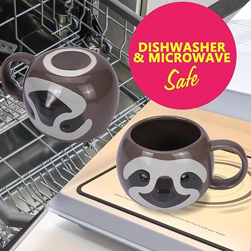 Vista 20 de Taza de café de llama de 14 onzas, taza de café de cerámica novedosa, taza de té de porcelana 3D para mujeres, Navidad, inauguración de la casa