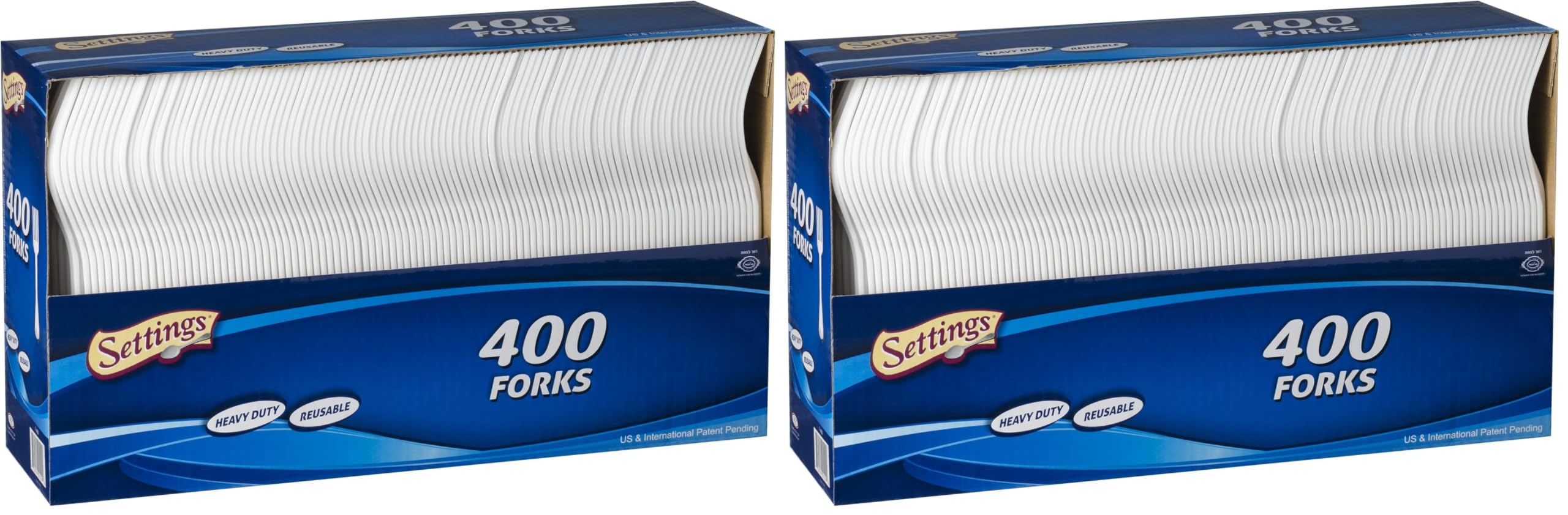 Heavy Duty Disposable White Forks - 400 Pack -12