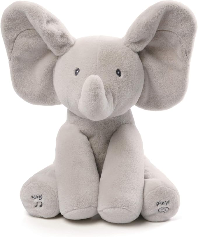 Gund Elmer Elephant Jouets D Eveil Peluche Animee Qui Bouge Ses Oreilles Version Francaise Amazon Fr Jeux Et Jouets