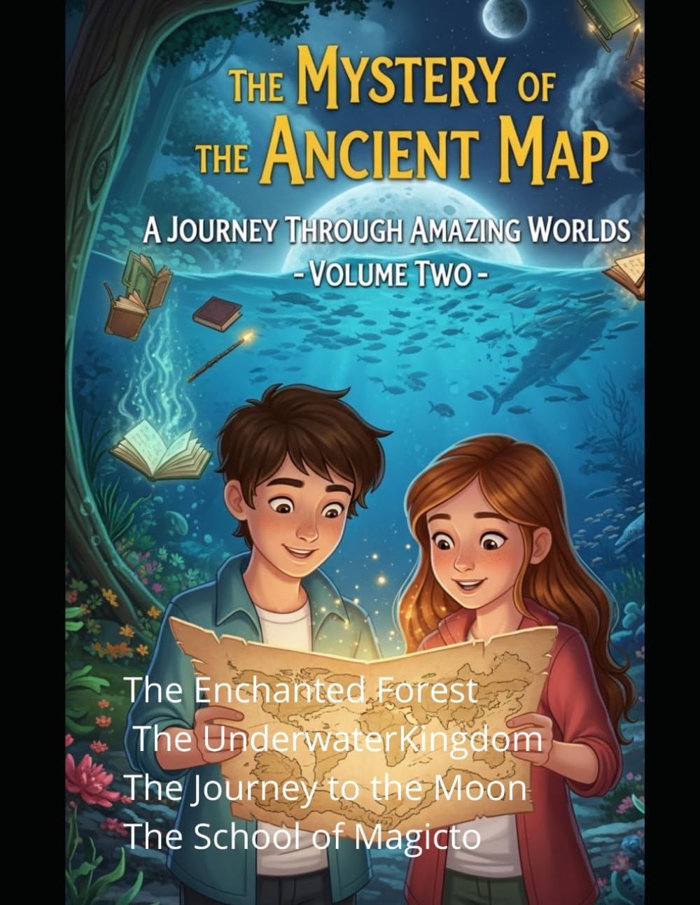 The Mystery of the Ancient Map: The Enchanted Forest The Underwater Kingdom The Journey to the Moon The School of Magic