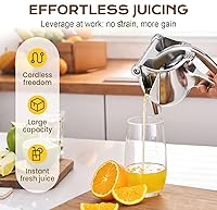 Vista 5 de Exprimidor de jugo de mano de aluminio, exprimidor manual de aluminio, 2026 nuevo exprimidor manual resistente para limón, naranja, lima, extractor