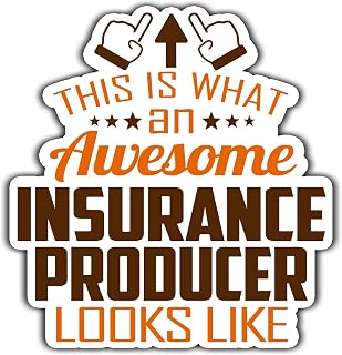 (4Pcs-2.5in) Insurance Producer Vinyl Sticker, This is an Awesome Insurance Producer Look Like Stickers Gift for Coworker - Decal for Laptop, Tumbler, Mug, Toolboxes