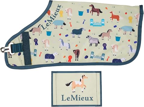 LeMieux Toy Pony Printed Rug - Super Soft Cooler Fleece Rug - Must Have for All Toy Ponies - Suitable for Ages 3+ Macaron