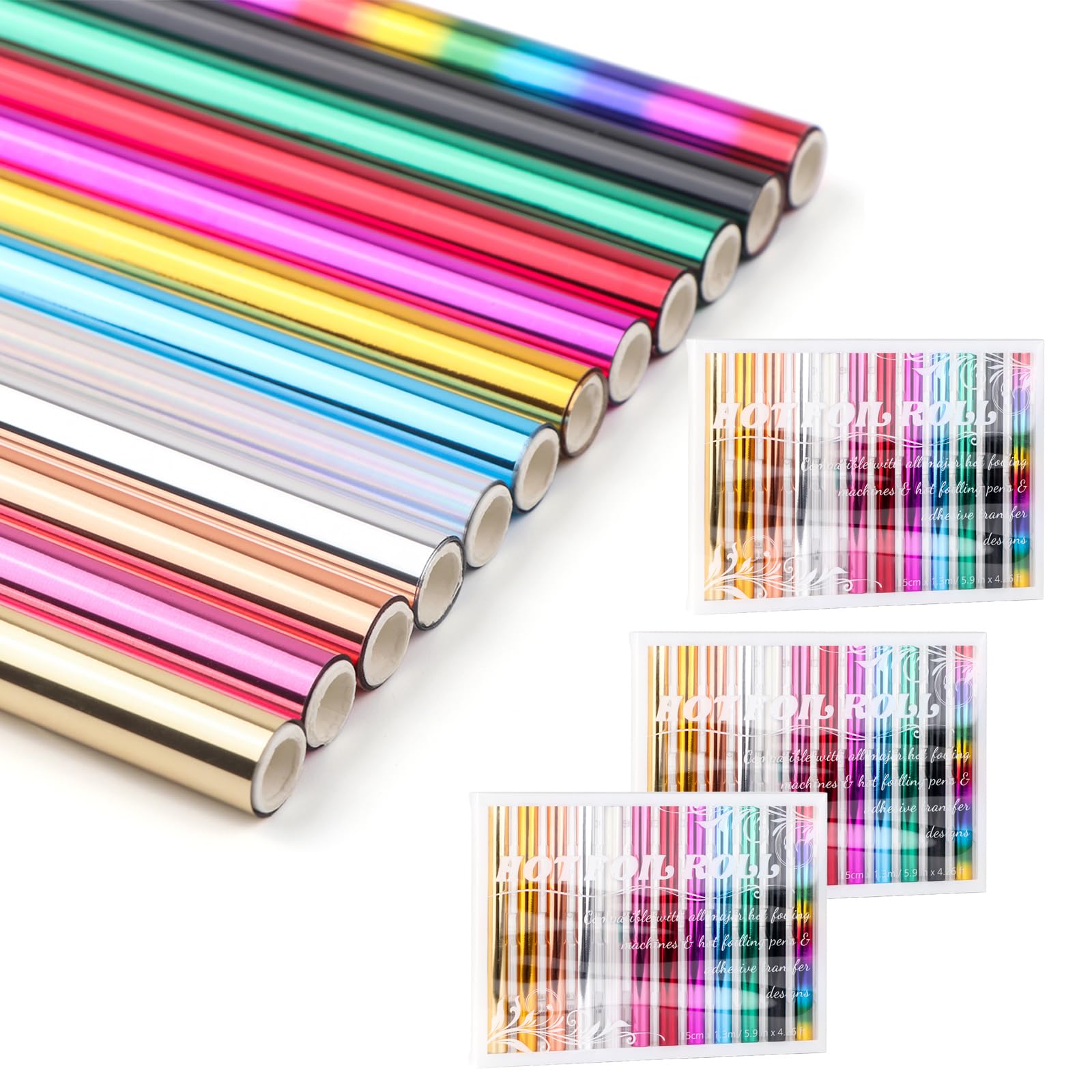 Feuilles de transfert pour scrapbooking BAOFALI, 12 couleurs de papier aluminium thermique