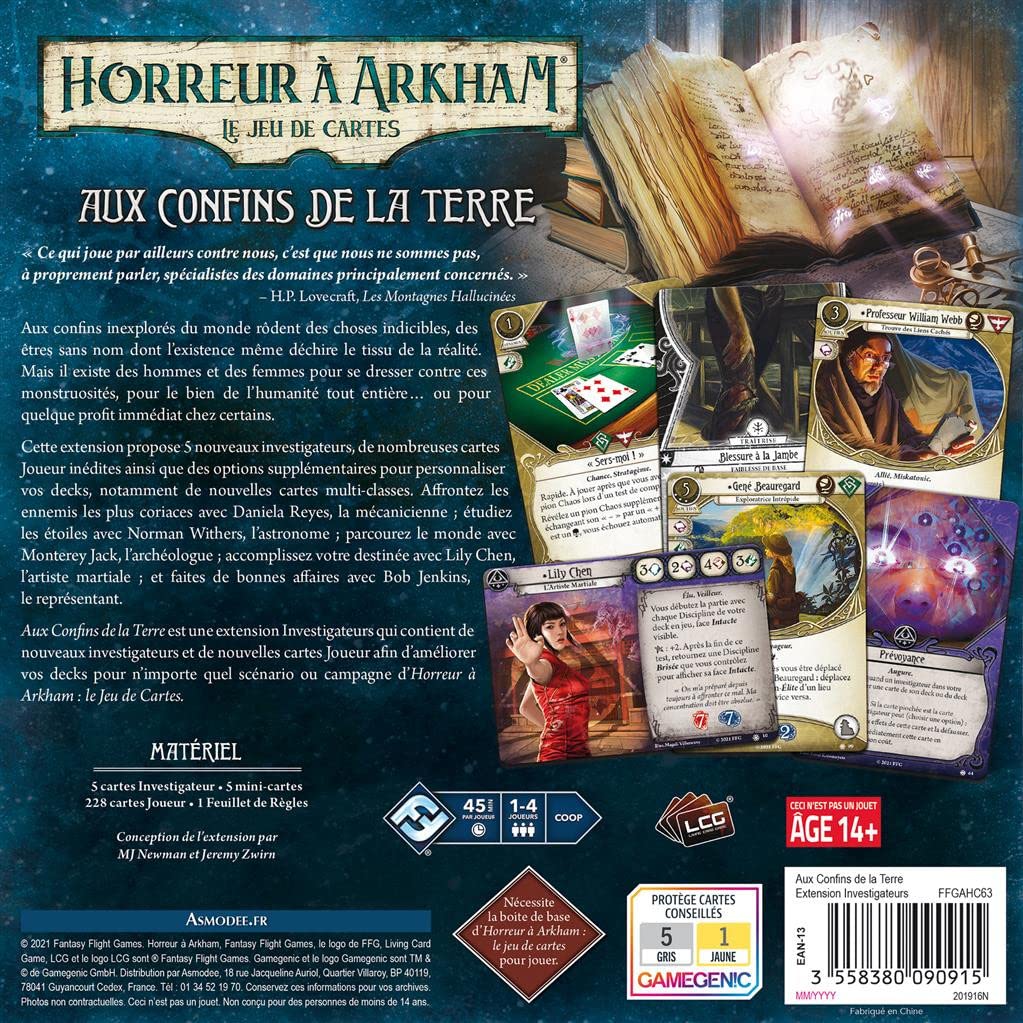 Horreur à Arkham JCE - Aux Confins de la Terre - Extensions Investigateurs