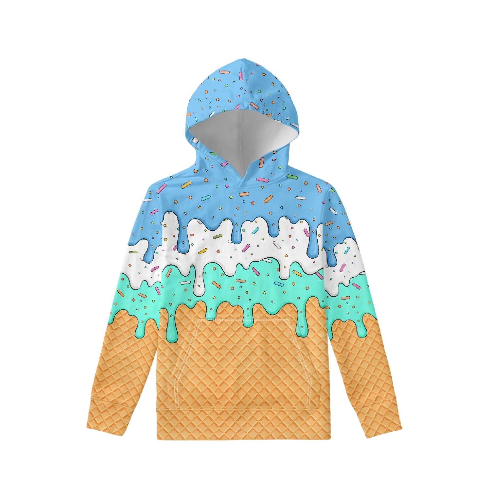 Coloranimal Unisex Girls and Boys Long Sleeve Hoodies Hoody Athletic Pullover Sweatshirts Tops Age 6-16year