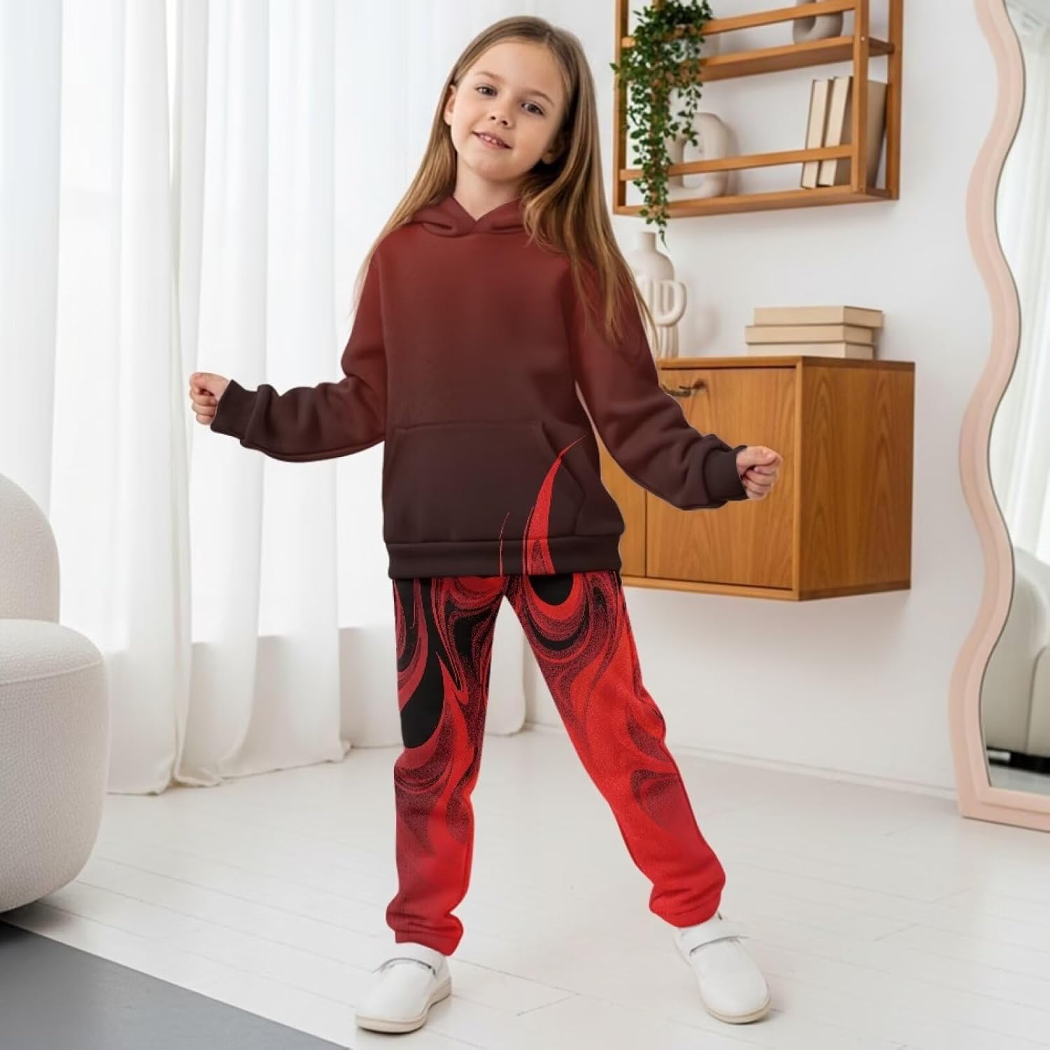 Bulopur Sweat Suits Kids 2 Piece Pullover Crewneck Sweatshirt Soft Jogger Pants Active Tracksuit Sweat Winter Outfits