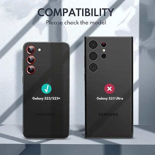 Miniatura 52 de i-Blason Protector de lente de cámara para Samsung Galaxy S23 Ultra, [vidrio templado 9H] Funda de cámara de vidrio antiarañazos ultrafina