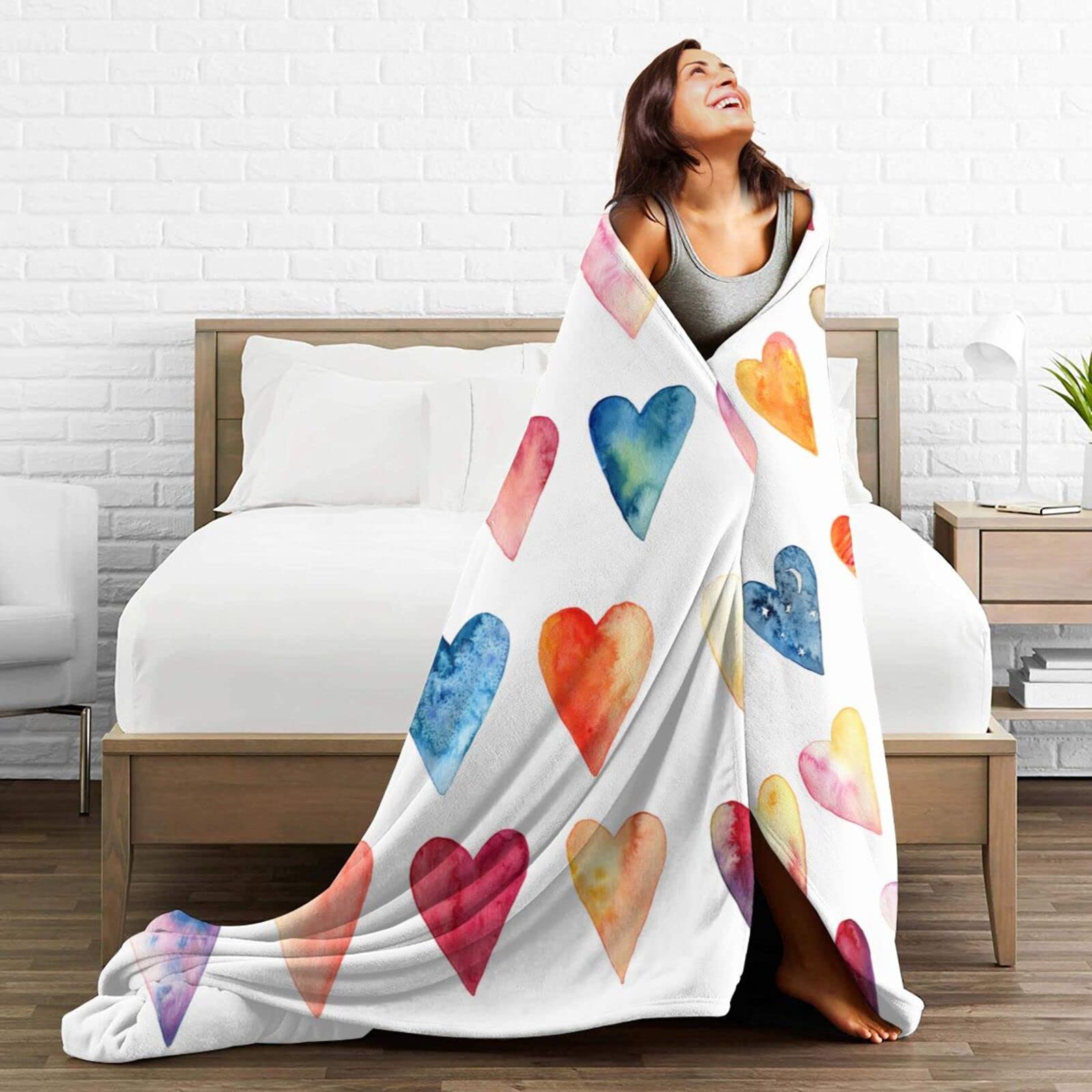 Gymnastikdecke Bunt Design - Superweich, Flanell-Fleece, 152x128 Cm, Für Sofa & Bett