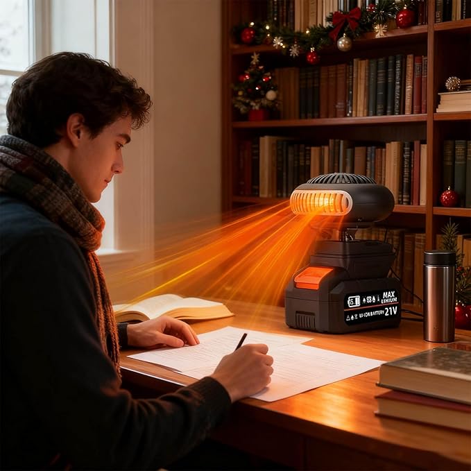 Calefactor Eléctrico Portátil a Batería con Calentamiento Largo miniatura 4