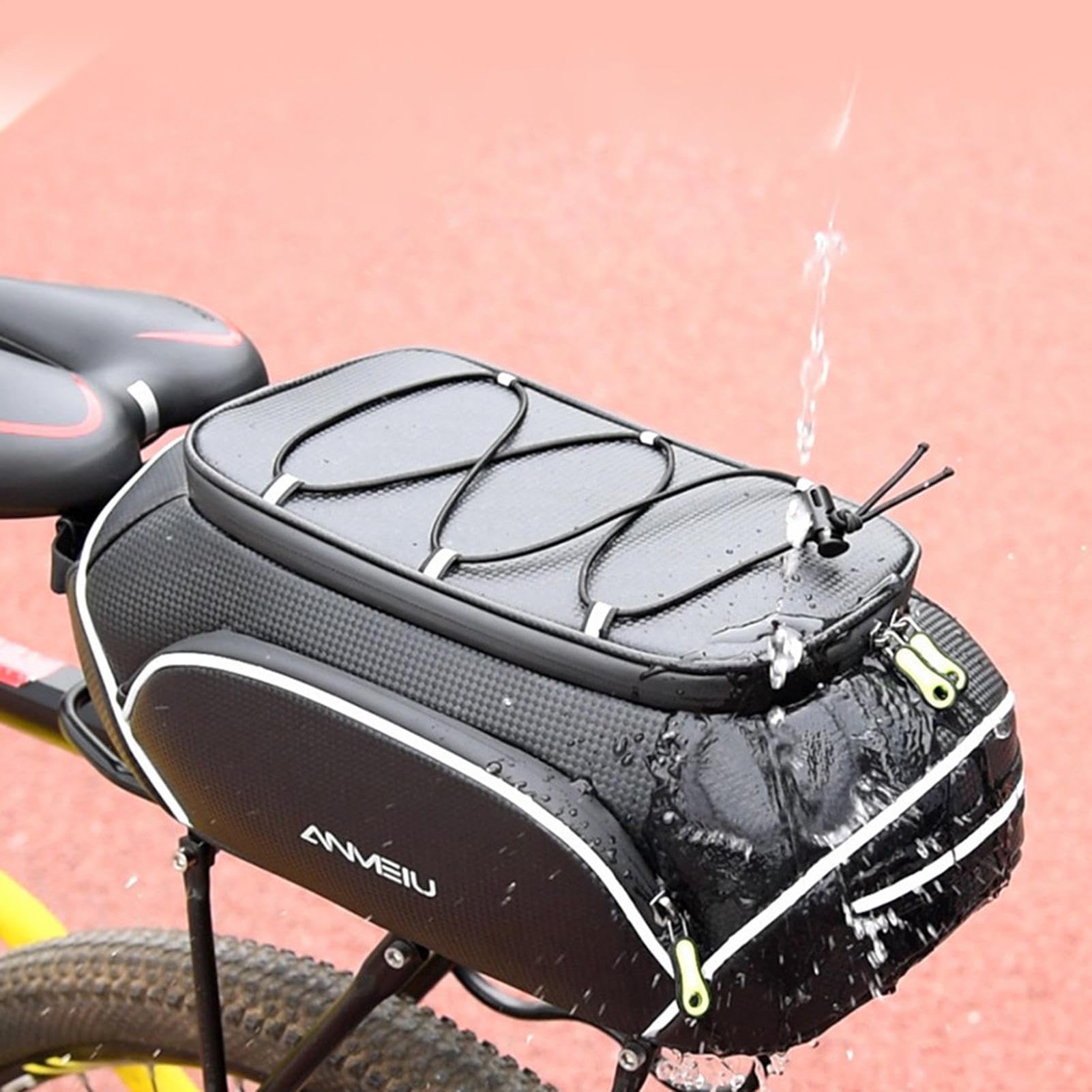 Borsa Per Portapacchi Bicicletta 10 Litri Comparto Regolabile Riflettente