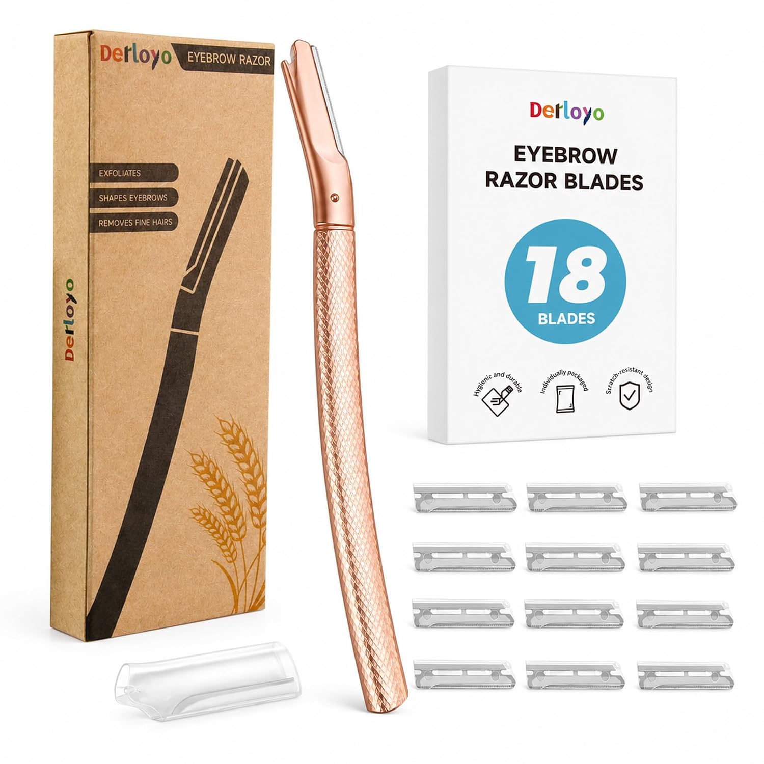 Eyebrow Razor, 18 Refill Blades
